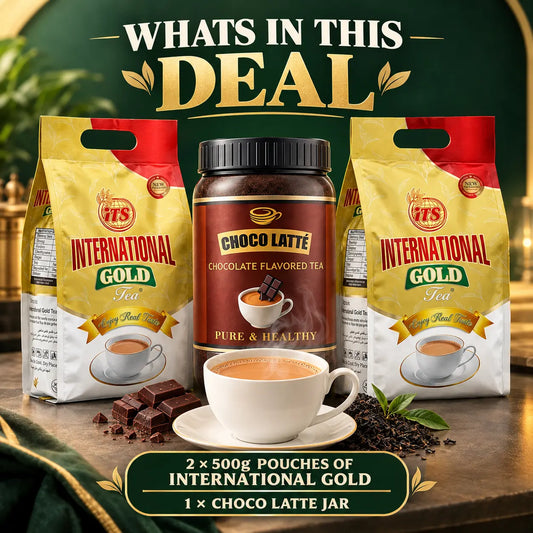Tea Bundle Deal | Gold Tea 1kg + Choco Latté Jar
