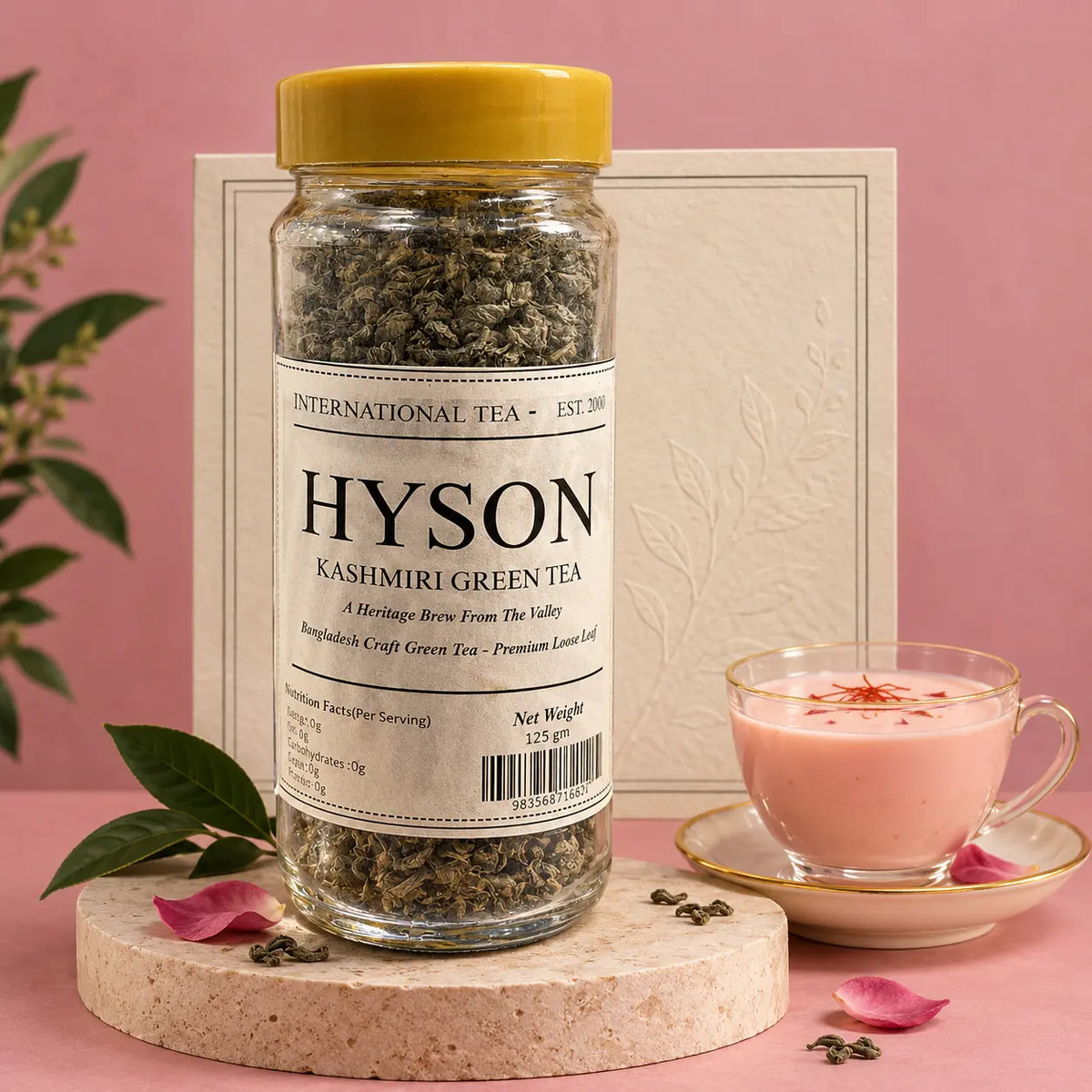 Hyson Organic Kashmiri Green Tea – Pink Chai | Pakistan